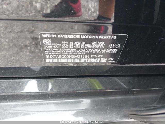 5UXTA6C00N9M01154 BMW X5 Xdrive45e