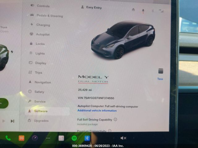 7SAYGDEF8NF374550 Tesla Model Y Performance