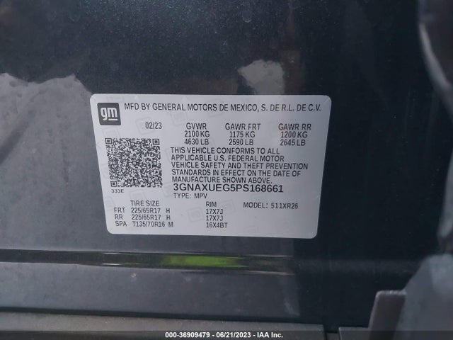 Chevrolet EQUINOX LT 2023 3GNAXUEG5PS168661 Image 10