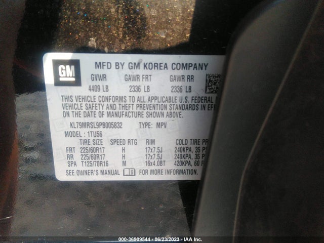 Chevrolet Trailblazer Lt 2023 KL79MRSL9PB005832 Image 9