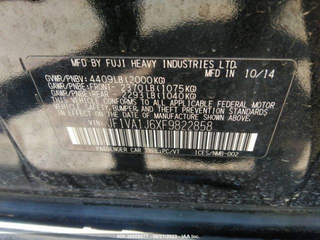 JF1VA1J6XF9822858 Subaru Wrx Limited