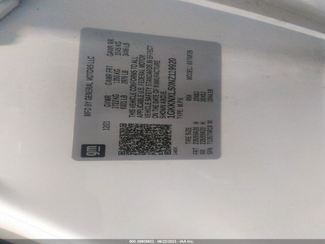 1GKKNXLS0NZ119920 GMC Acadia Denali
