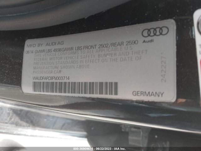WAUDFAFC8FN003714 Audi A6 2.0t Premium Plus