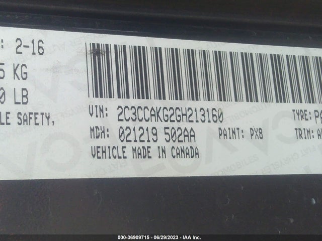 2C3CCAKG2GH213160 Chrysler 300 300c