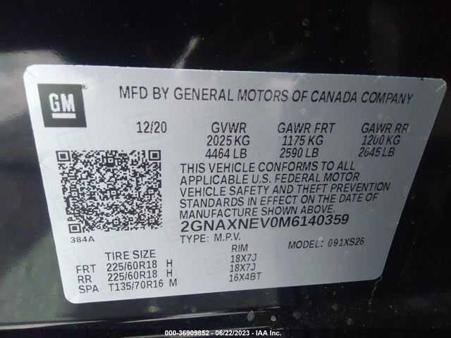Chevrolet Equinox Premier 2021 2GNAXNEV0M6140359 Image 9