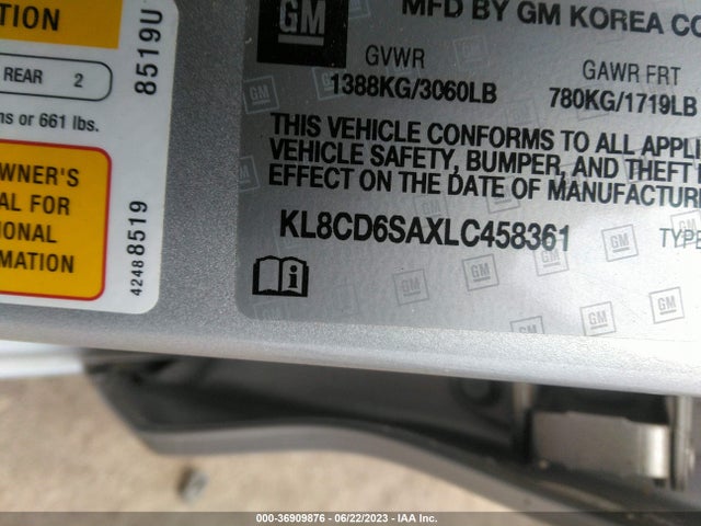 Chevrolet Spark Lt 2020 KL8CD6SAXLC458361 Image 9