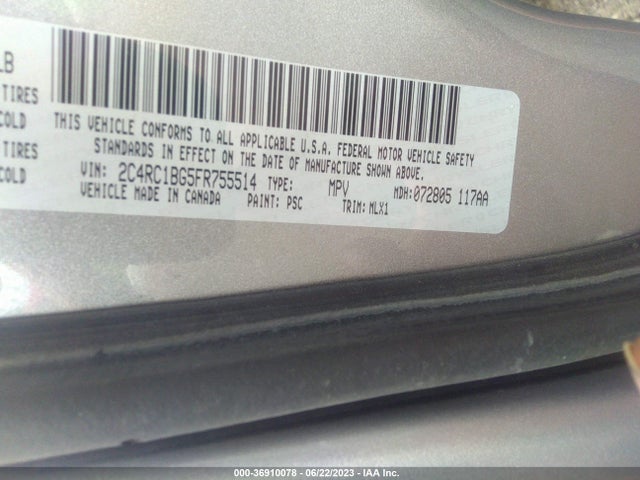 2C4RC1BG5FR755514 Chrysler Town & Country Touring