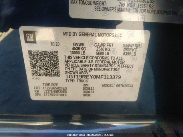 1GT19REY0MF113379 GMC Sierra 2500hd Denali