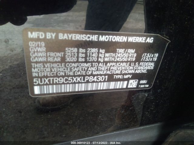 5UXTR9C5XKLP84301 BMW X3 Xdrive30i
