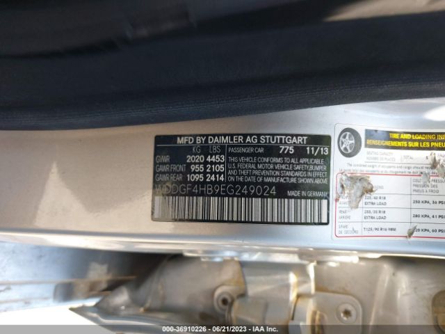 WDDGF4HB9EG249024 Mercedes-Benz C-class C 250