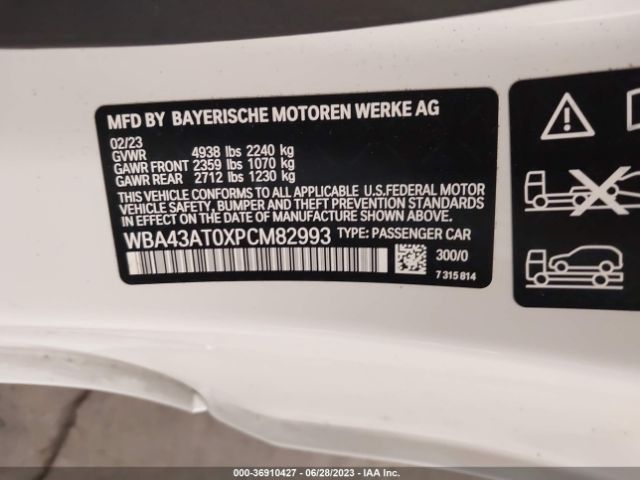 WBA43AT0XPCM82993 BMW 4 Series 430i Xdrive