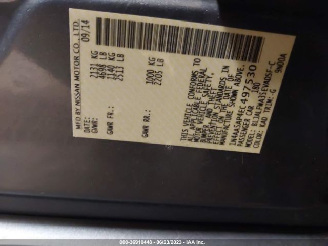 1N4AA5AP4EC497530 Nissan Maxima 3.5 Sv