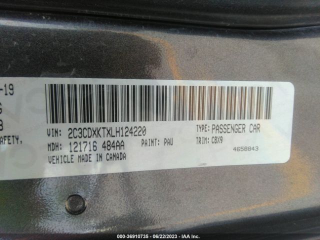 2C3CDXKTXLH124220 Dodge Charger Police