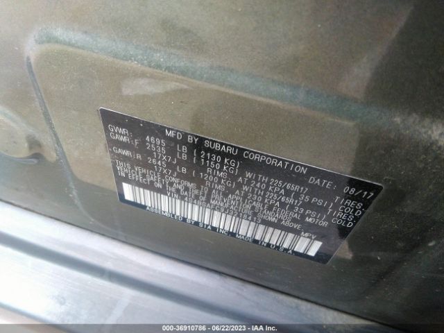 4S4BSAFC9J3218413 Subaru Outback Premium