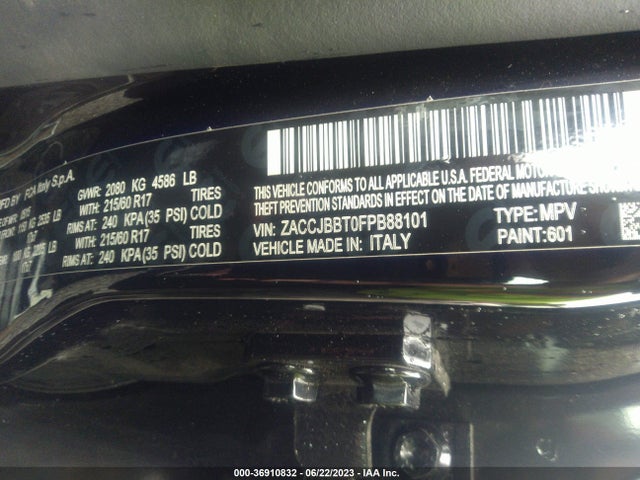 ZACCJBBT0FPB88101 Jeep Renegade Latitude