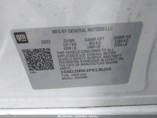 1G6DJ5RK2P0136255 Cadillac Ct4 Luxury