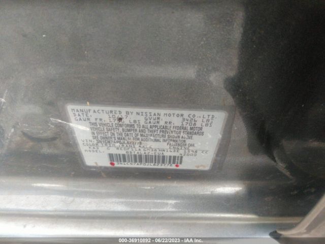 3N1CN7AP0JL823778 Nissan Versa Sedan S Plus