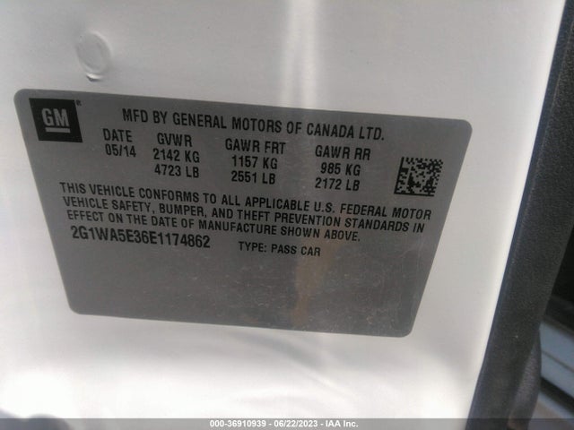 Chevrolet Impala Limited Ls 2014 2G1WA5E36E1174862 Image 10