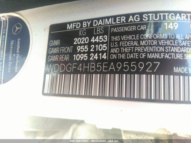 WDDGF4HB5EA955927 Mercedes-Benz C-class C 250