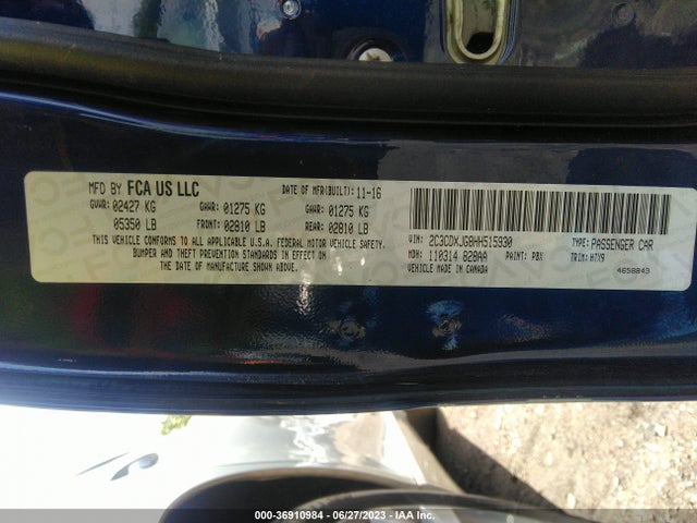 Dodge Charger Sxt 2017 2C3CDXJG8HH515930 Image 9