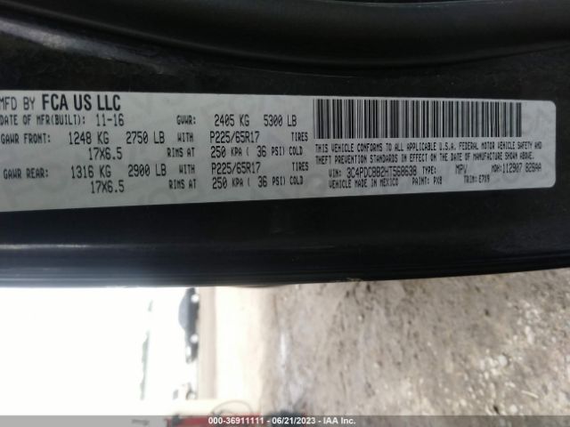 3C4PDCBB2HT568638 Dodge Journey Sxt