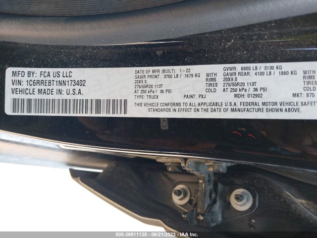 RAM 1500 Lone Star 2022 1C6RREBT1NN173402 Image 15