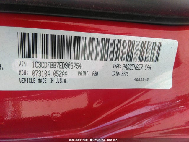 Dodge DART SXT 2014 1C3CDFBB7ED903754 Image 9