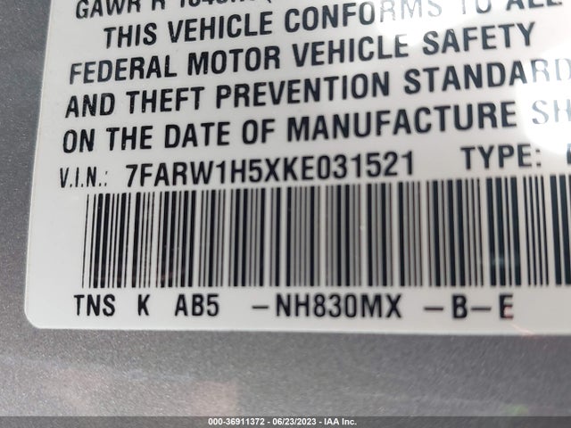 Honda CR-V EX 2019 7FARW1H5XKE031521 Image 9