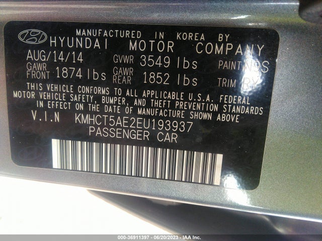 Hyundai ACCENT GS 2014 KMHCT5AE2EU193937 Image 9