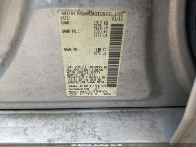 1N4AL3AP3HC179658 Nissan Altima 2.5 Sl