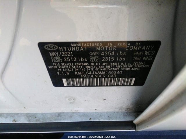 Hyundai SONATA SEL 2021 KMHL64JA8MA159340 Image 16