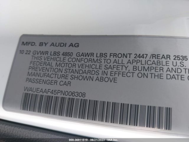 WAUEAAF45PN006308 Audi A4 Sedan S Line Premium Plus