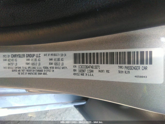 Chrysler 200 S 2015 1C3CCCBG4FN613271 Image 9