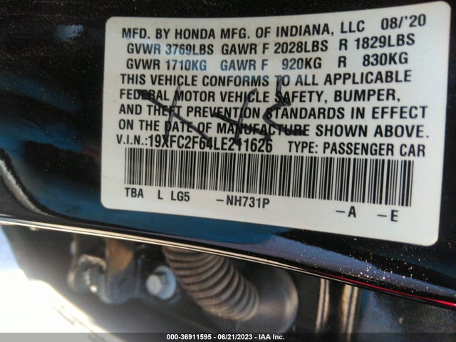 Honda Civic Sedan Lx 2020 19XFC2F64LE211626 Image 16
