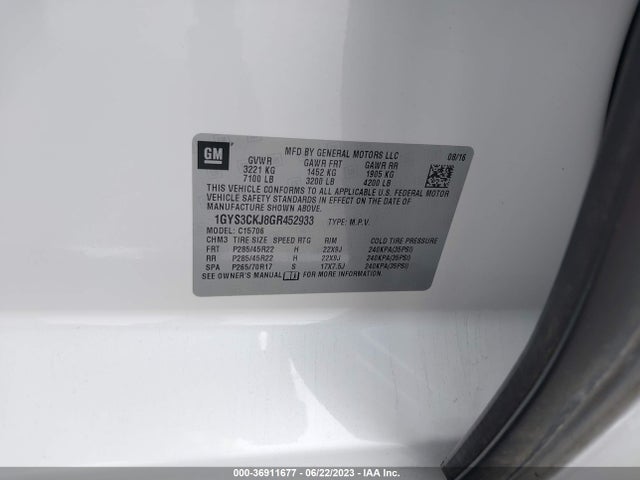 1GYS3CKJ8GR452933 Cadillac Escalade Premium Collection