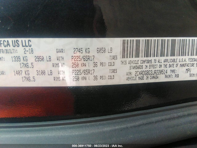 Dodge Grand Caravan Se Plus 2018 2C4RDGBG3JR220514 Image 9
