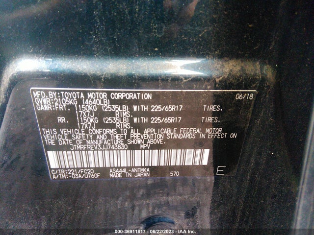 Toyota Rav4 Xle 2018 JTMRFREV3JJ743830 Image 9