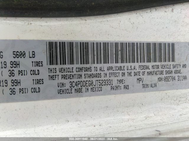 3C4PDDEG0JT523331 Dodge JOURNEY GT