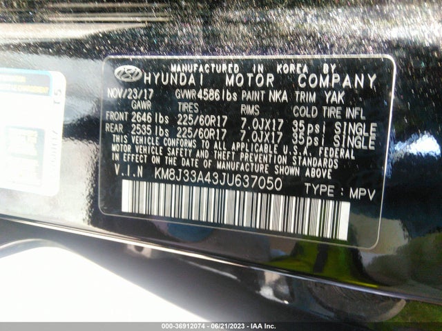 Hyundai Tucson Sel Plus 2018 KM8J33A43JU637050 Image 14