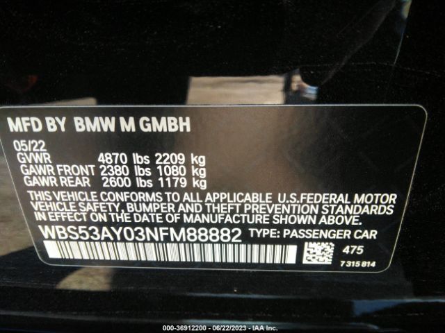 WBS53AY03NFM88882 BMW M3