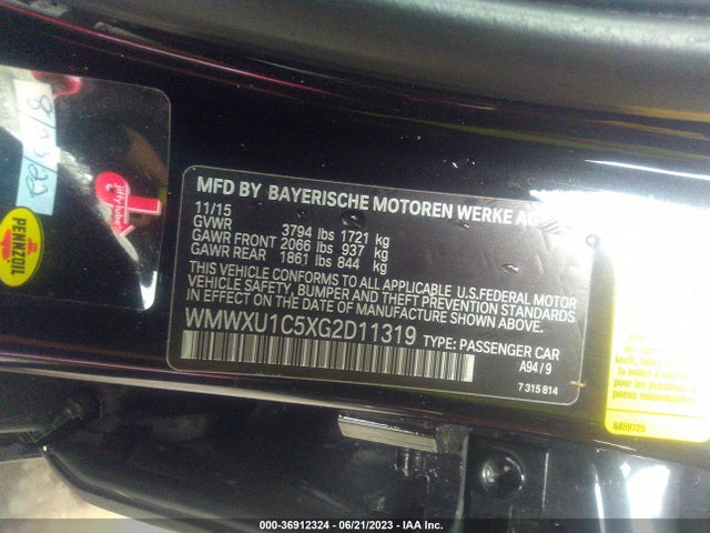 2016 Mini Hardtop, VIN: WMWXU1C5XG2D11319