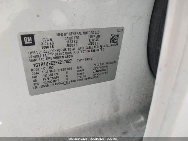 1GTR1UEC2FZ217827 GMC Sierra 1500 Sle