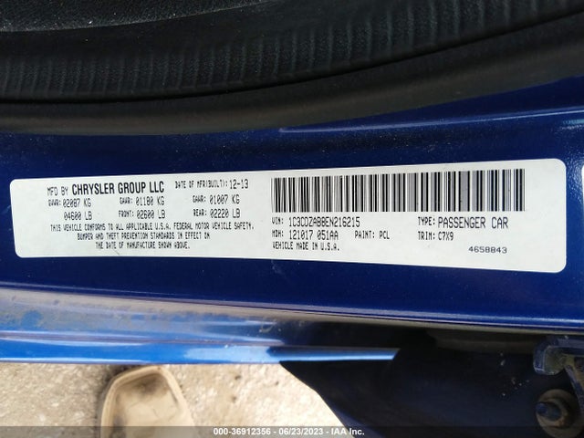 Dodge AVENGER SE 2014 1C3CDZAB8EN216215 Image 16