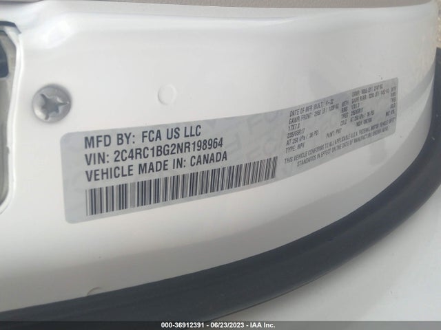 2C4RC1BG2NR198964 Chrysler Pacifica Touring L