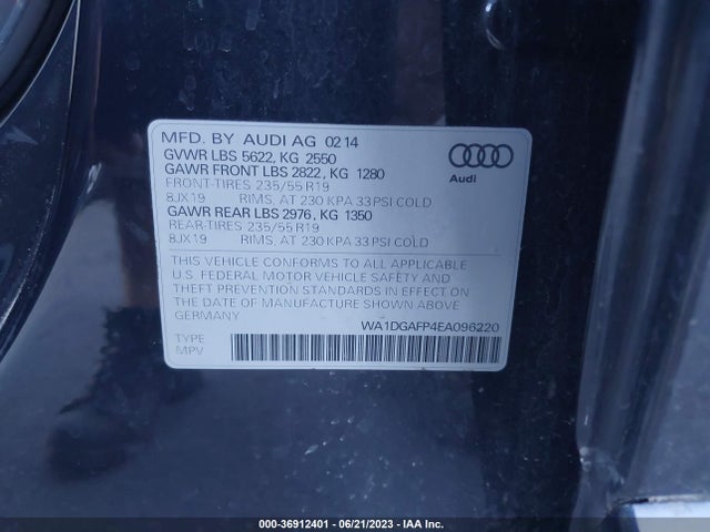 WA1DGAFP4EA096220 Audi Q5 Premium Plus