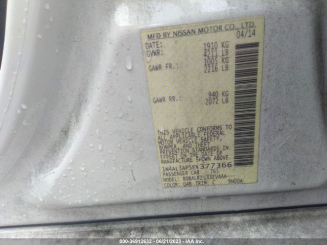 1N4AL3AP5EN377366 Nissan Altima 2.5 S