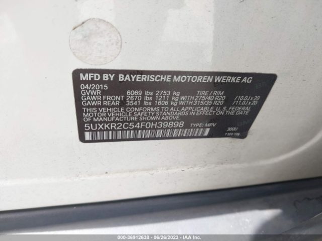5UXKR2C54F0H39898 BMW X5 Sdrive35i