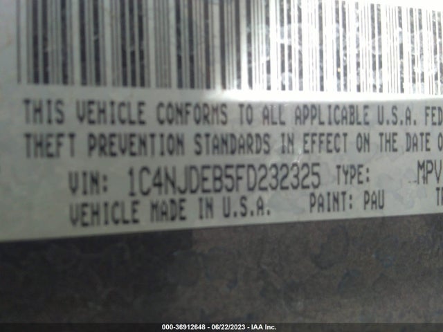 1C4NJDEB5FD232325 Jeep Compass High Altitude Edition