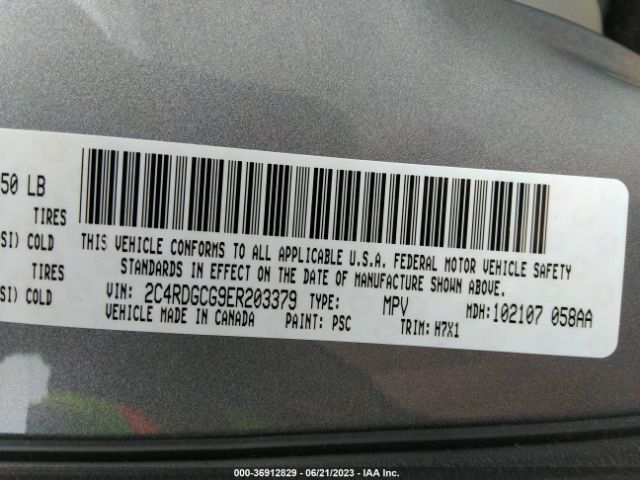 2C4RDGCG9ER203379 Dodge Grand Caravan Sxt