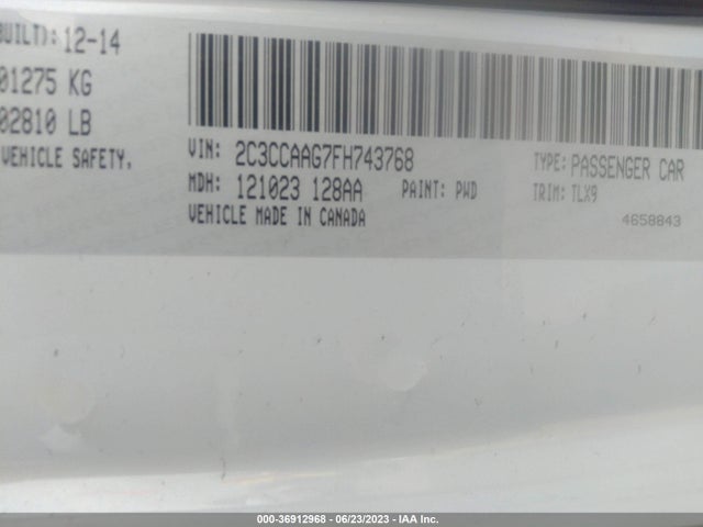 2C3CCAAG7FH743768 Chrysler 300 Limited